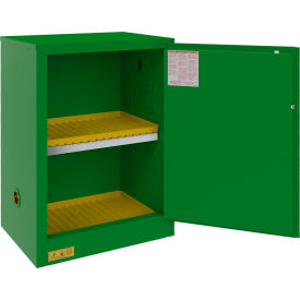 Pesticide Storage Cabinet, Manual Close, 12 Gallon Capacity, 23-3/8"W x 18-3/16"D x 35"H