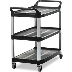 Xtra Utility Cart, 3 Shelves, 300 lb. Capacity, 20"L x 40-5/8"W x 37-13/16"H, Black