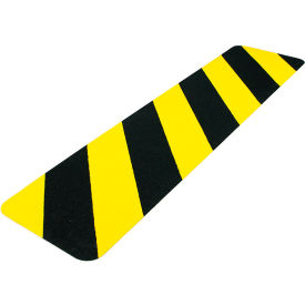 Adhesive Anti-Slip Floor Tread, 6"W x 24"L, Black/Yellow
