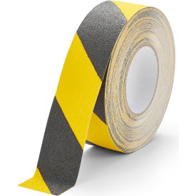 Anti-Slip Safety Floor Tape, Standard, 2"W x 60'L, Black/Yellow