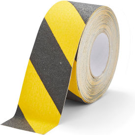 Anti-Slip Safety Floor Tape, Standard, 3"W x 60'L, Black/Yellow
