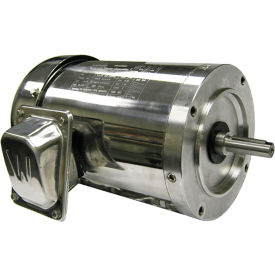 SS Washdown Duty Motor, 2HP, 1800 RPM, TEFC, C-Face Footless