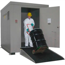12 Drum 4HR Fire-Rated Hazmat Locker with Explosion Relief Panels, 7'W x 9'D x 8'3"H