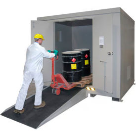 16 Drum 2HR Fire-Rated Hazmat Locker with Explosion Relief Panels, 10'W x 8'D x 8'3"H