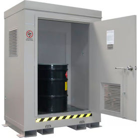 2 Drum 4HR Fire-Rated Hazmat Storage Locker, 5'W x 3'6"D x 6'11"H