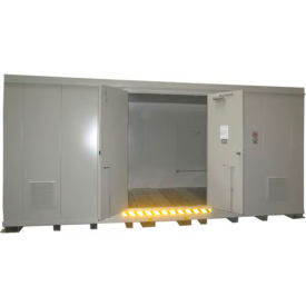32 Drum 4HR Fire-Rated Hazmat Storage Building, 18'W x 8'D x 8'3"H