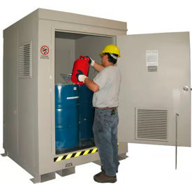 4 Drum 4HR Fire-Rated Hazmat Locker with Explosion Relief Panels, 5'W x 5'D x 6'11"H