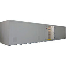 80 Drum 4HR Fire-Rated Hazmat Building w/ Explosion Relief Panels, 42'W x 8'D x 8'3"H