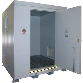 9 Drum 4HR Fire-Rated Hazmat Storage Locker, 7'W x 7'D x 8'3"H