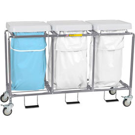 Triple Leakproof Hamper, Steel, White/Blue/Blue