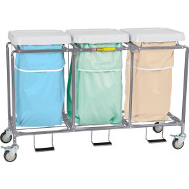 Triple Leakproof Hamper, Steel, Blue/Green/Tan