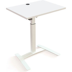 Electric Height Adjustable Desk, 31-1/2"W x 23-5/8"D, Frame with White Top