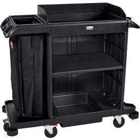Compact Housekeeping Cart, Black