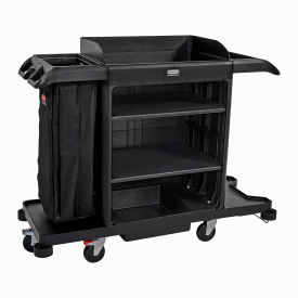 Full Size Housekeeping Cart, Black