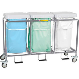 Triple Leakproof Hamper, Steel, Blue/Green/White