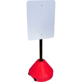 Split Portable Pole Red Base With 48" Pole