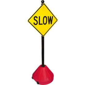 Split Portable Pole Red Base With 60" Pole