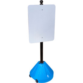 Split Portable Pole Blue Base With 48" Pole