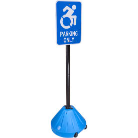 Split Portable Pole Blue Base With 60" Pole