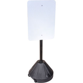 Split Portable Pole Black Base With 48" Pole