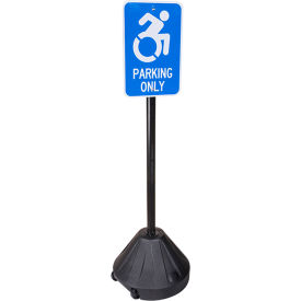 Split Portable Pole Black Base With 60" Pole.