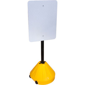 Split Portable Pole Yellow Base With 48" Pole