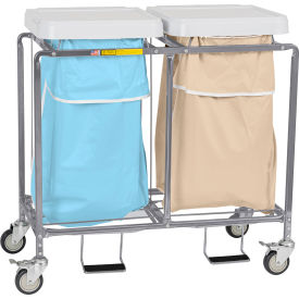 Double Leakproof Hamper, Steel, Blue/Tan