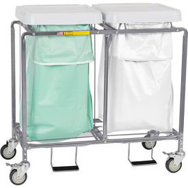 Double Leakproof Hamper, Steel, Green/White
