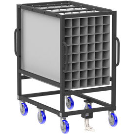 Parts Cart, Double Sided with 5" x 5" Pockets, 600 lb. Capacity, 54"L x 36"W x 67"H