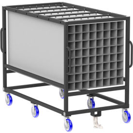 Parts Cart, Double Sided with 5" x 5" Pockets, 800 lb. Capacity, 84"L x 46"W x 67"H