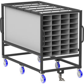 Parts Cart, Double Sided with 5" x 10" Pockets, 800 lb. Capacity, 84"L x 46"W x 67"H