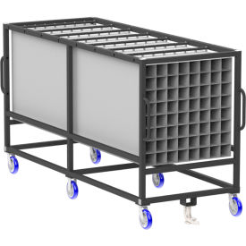 Parts Cart, Double Sided with 5" x 5" Pockets, 1000 lb. Capacity, 120"L x 46"W x 67"H