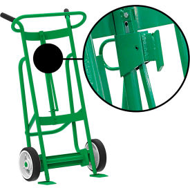 2-Wheel Hand Truck For Fiber Drums, Solid Rubber Wheels, Green