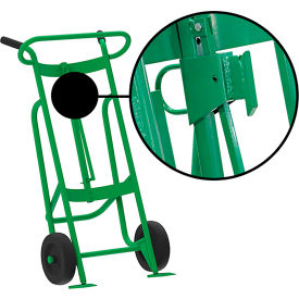 2-Wheel Hand Truck For Fiber Drums, Rubber Wheels, Green