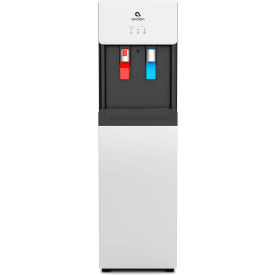 Self Cleaning Bottleless Water Cooler Dispenser, 2 Stage Filter, White