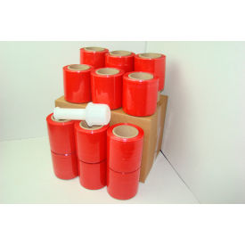 Banding Mini Stretch Wrap, Cast, 80 Gauge, 5"W x 1000'L, Red Tint