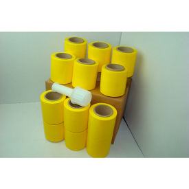 Banding Mini Stretch Wrap, Cast, 80 Gauge, 5"W x 1000'L, Yellow Tint