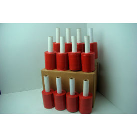 Bundle Stretch Wrap with Extended Core Handle, Cast, 5"W x 1000'L, Red Tint