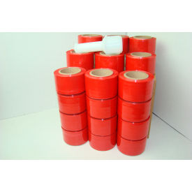Banding Mini Stretch Wrap, Cast, 80 Gauge, 3"W x 1000'L, Red Tint