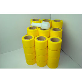 Banding Mini Stretch Wrap, Cast, 80 Gauge, 3"W x 1000'L, Yellow Tint