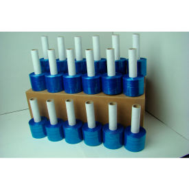 Bundle Stretch Wrap with Extended Core Handle, Cast, 3"W x 1000'L, Blue Tint