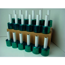 Bundle Stretch Wrap with Extended Core Handle, Cast, 3"W x 1000'L, Green Tint