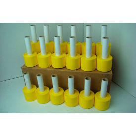 Bundle Stretch Wrap with Extended Core Handle, Cast, 3"W x 1000'L, Yellow Tint