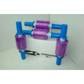 Stretch Wrap with Extended Core Handle, Blown, 80 Gauge, 5"W x 1000'L, Purple Tint