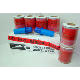 Identi-Wrap Printed Stretch Wrap, Blown, "Do Not Break Load" Print, 5"W x 500'L, Clear