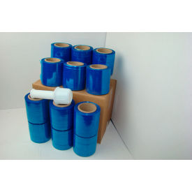 Banding Mini Stretch Wrap, Cast, 80 Gauge, 3"W x 1000'L, Blue Tint