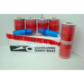 Identi-Wrap Printed Stretch Wrap, Blown, "Do Not Accept If..." Print, 5"W x 500'L, Clear