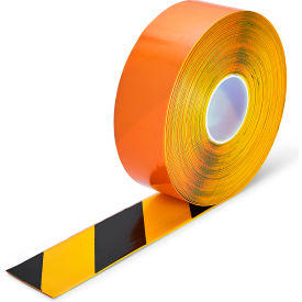 PermaStripe Heavy Duty Hazard Floor Marking Tape, 3"W x 98'L, Black/Yellow