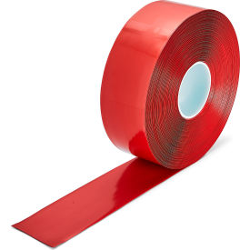 Smooth Heavy Duty Solid Floor Marking Tape, 3"W x 98'L, Red