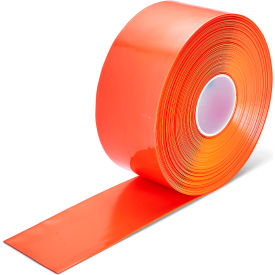 Smooth Heavy Duty Solid Floor Marking Tape, 4"W x 98'L, Orange